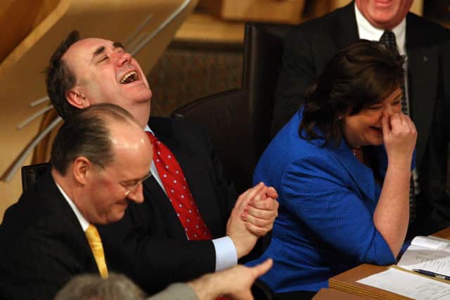 Then First Minister Alex Salmond at the Scottish Parliament in 2008. Picture: David Cheskin/PA Wire