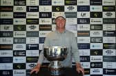 Darren Howie poses with the trophy after winning the Schloss Roxburghe Masters presented by Martin Gilbert. Picture: Tartan Pro Tour
