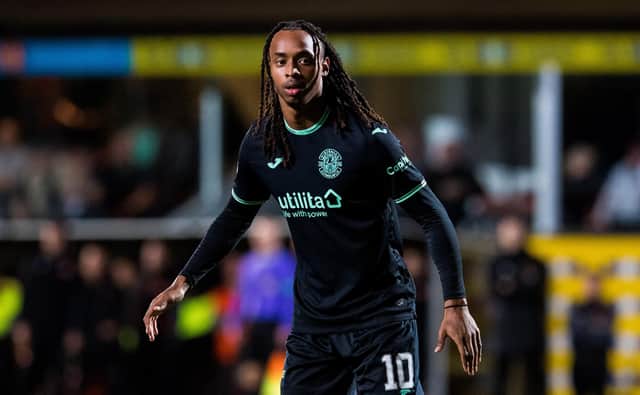 Hibs' Jair Tavares came on as a second-half substitute against Dundee United on Tuesday night.