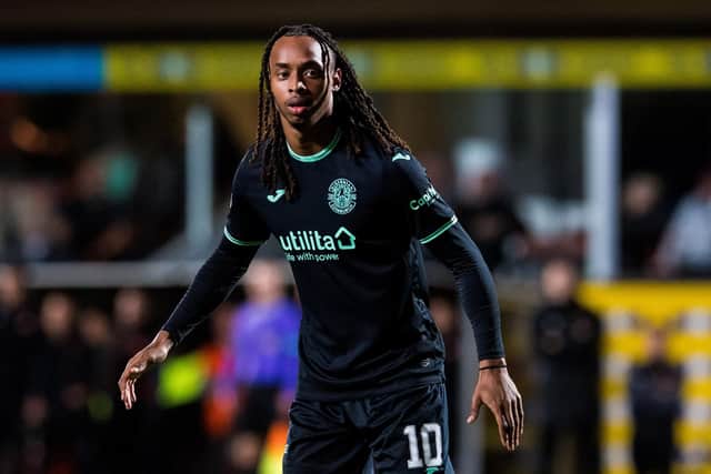 Hibs' Jair Tavares came on as a second-half substitute against Dundee United on Tuesday night.