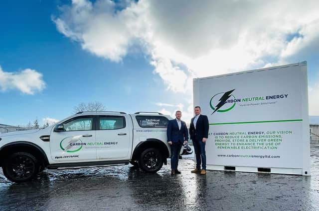 Philip Patterson, right, and Harry Patterson of Carbon Neutral Energy.
