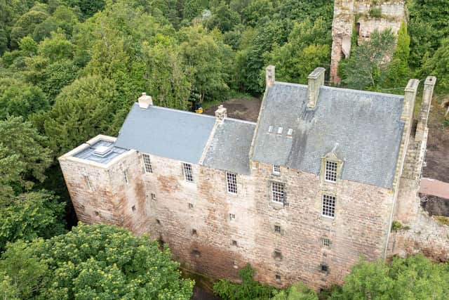 The restored East Range of Rosslyn Castle which now has a roof for the first time in almost 400 years. PIC: Rosslyn Chapel Trust.