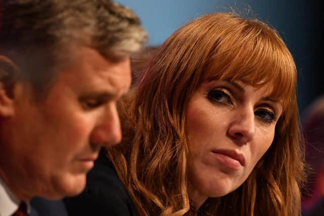 Keir Starmer and Angela Rayner on the opening day of the annual Labour Party conference in Brighton