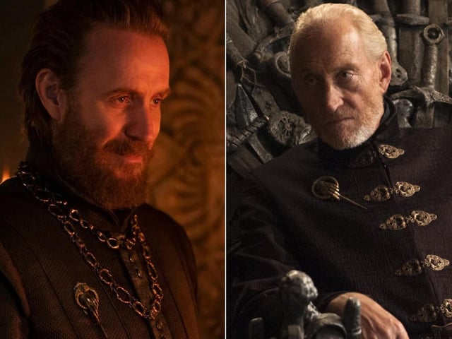 Otto Hightower (Rhys Ifans) shares some similarities with both Tywin Lannister and Littlefinger from Thrones. Like Tywin, he is a clever and ambitious Hand of the King. He is also a schemer, like Littlefinger, but perhaps not as cunning - and with a slightly stronger moral compass.