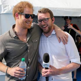 Prince Harry (left) talking to JJ Chalmers during the Invictus Games 2016