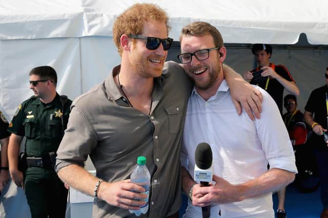 Prince Harry (left) talking to JJ Chalmers during the Invictus Games 2016