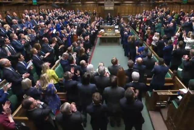 The Ukrainian ambassador to the UK was given a standing ovation and cheered loudly by MPs after Speaker Sir Lindsay Hoyle confirmed he was in the chamber for Prime Minister's Questions.