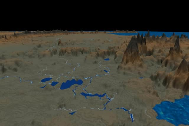 A screenshot from Earthwave's data visualisation tool for Antarctica, showing changes in ice thickness over time