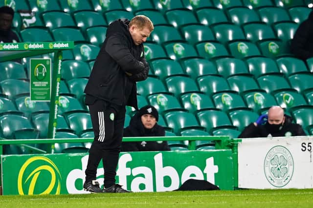 Celtic manager Neil Lennon during the 1-1 draw with St Johnstone at Celtic Park on December 06, 2020, in Glasgow, Scotland. (Photo by Rob Casey / SNS Group)