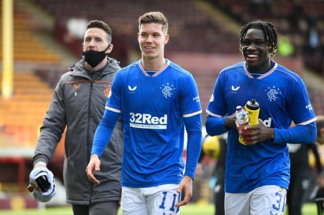 Swiss striker Cedric Itten and English defender Calvin Bassey are two players poised to build on encouraging starts to their Rangers careers by making a bigger impression in 2021. (Photo by Rob Casey / SNS Group)