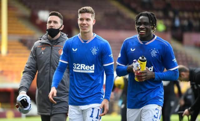 Swiss striker Cedric Itten and English defender Calvin Bassey are two players poised to build on encouraging starts to their Rangers careers by making a bigger impression in 2021. (Photo by Rob Casey / SNS Group)