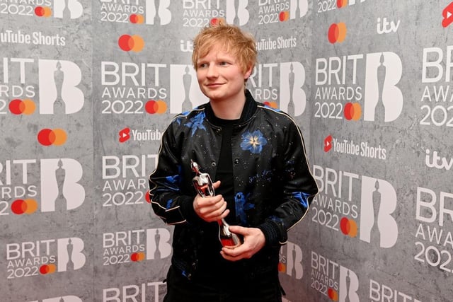 Ed Sheeran is the only artist to have two songs in the top 10. The second is Shivers, also taken from fifth album '=' and first released in Semptember 2021.