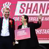 Scottish Labour candidate for Rutherglen and Hamilton West Michael Shanks and deputy leader Jackie Baillie launch Scottish Labour's by-election campaign. Picture: John Devlin