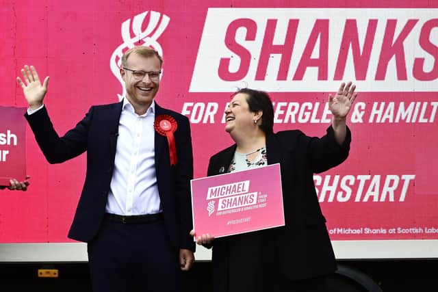 Scottish Labour candidate for Rutherglen and Hamilton West Michael Shanks and deputy leader Jackie Baillie launch Scottish Labour's by-election campaign. Picture: John Devlin