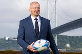 SOUTH QUEENSFERRY, SCOTLAND - AUGUST 16: Scotland Head Coach Gregor Townsend during the Scotland World Cup Squad Announcement at Queensferry Scotts, on August 16, 2023, in South Queensferry, Scotland. (Photo by Ross MacDonald / SNS Group)