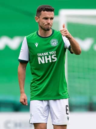 Paul McGinn has been in good form alongside a strong Hibs defence this season  (Craig Foy / SNS Group)