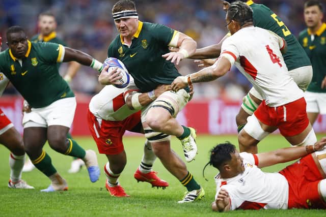South Africa concluded all their Pool B fixtures with a bonus-point win over Tonga on Sunday.