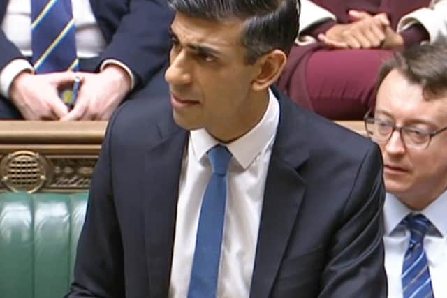 Chancellor Rishi Sunak speaking in the House of Commons where he outlined the government support for consumers for the rising costs of energy after regulator Ofgem announced that the energy price cap will rise in April to £1,971, an increase of £693 for the average household.