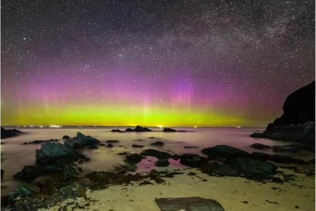 The Northern Lights as seen from Wick, Scotland. Credit: Maciej Winiarczyk