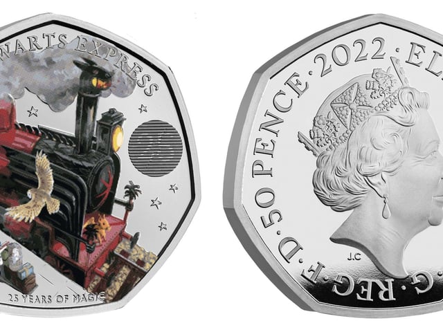 The Hogwarts Express collectable coin is also the final individual 50p to have Queen Elizabeth II's portrait appear on the obverse (heads) side of the coin. A change of portrait during the series is rare, the Mint added.