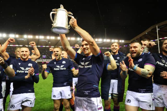Scotland defeated England to retain the Calcutta Cup.  (Photo by Craig Williamson / SNS Group)