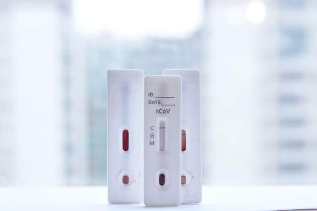 The technology also allows the lateral flow tests to be adapted easily and rapidly to detect antibodies to newly isolated variants when mutations arise.
