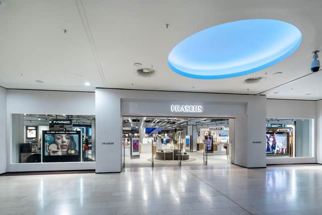 The main entrance to the new Frasers anchor store within Dundee’s Overgate Shopping Centre.