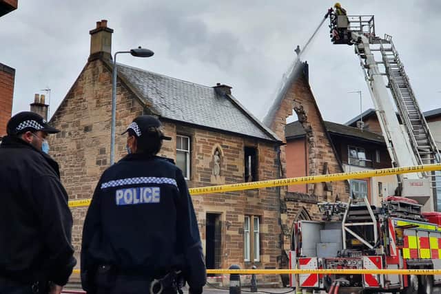 Partick Bridge Street: Local resident's evacuated in the early hours after emergency services attend a large fire in Glasgow church
