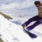 Jake Burton Carpenter testing an early prototype PIC: Burton Snowboards