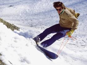 Jake Burton Carpenter testing an early prototype PIC: Burton Snowboards