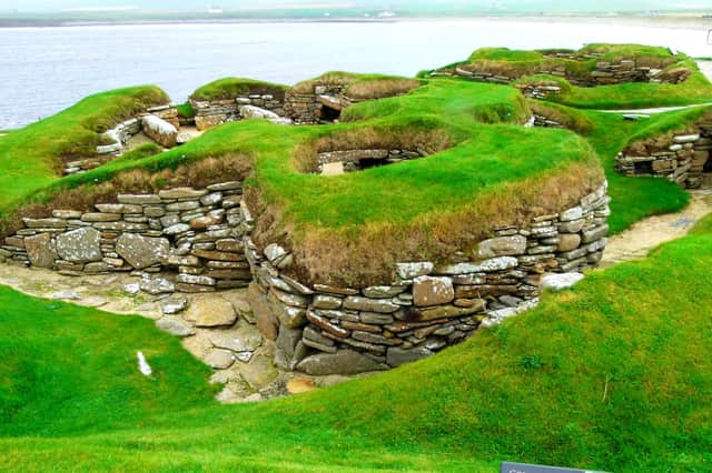 Skara Brae on Orkney. People lived at the Neolithic settlement from around 3,250 BC.