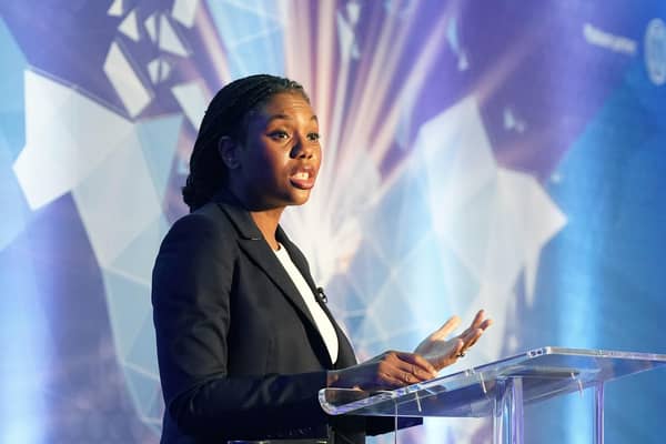 Business and trade secretary Kemi Badenoch has said the Tories would move to make gender recognition a matter reserved to Westminster while seeking to clarify the Equalities Act. Photo: Stefan Rousseau/PA Wire