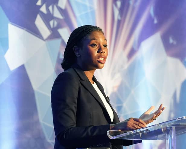 Business and trade secretary Kemi Badenoch has said the Tories would move to make gender recognition a matter reserved to Westminster while seeking to clarify the Equalities Act. Photo: Stefan Rousseau/PA Wire
