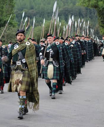 The march of the Lonach Highlanders, the climax of the Lonach Highland Gathering and Games in Strathdon, Aberdeenshire. PIC: Contributed.
