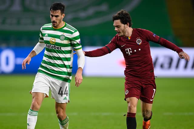 David Moberg Karlsson, right, was instrumental in Sparta Prague's two victories over Celtic in the Europa League. Picture: SNS