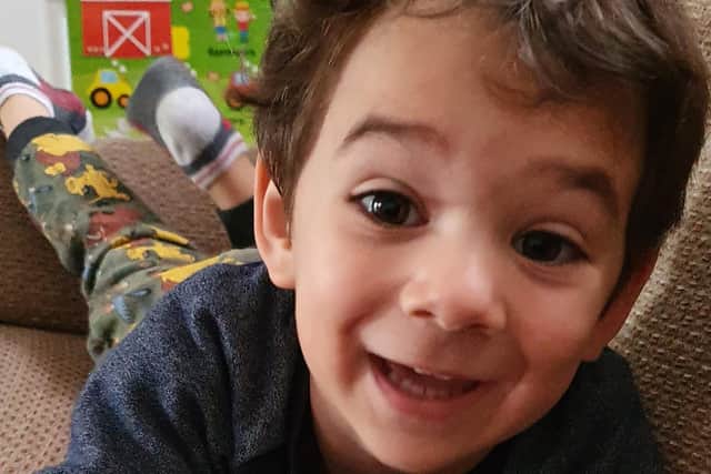 Two-year-old Alex Radan, who died following a road crash in Charnwood Place, Dumfries.
