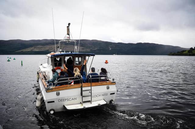 Loch Ness Research Project vessel 'Deepscan' takes monster hunters on a search trip on Loch Ness in the hope of spotting the elusive monster