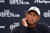 Tiger Woods looks on during a press conference prior to The 150th Open at St Andrews. Picture: Harry How/Getty Images.