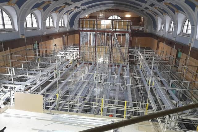 Inside the main hall of Perth City Hall.