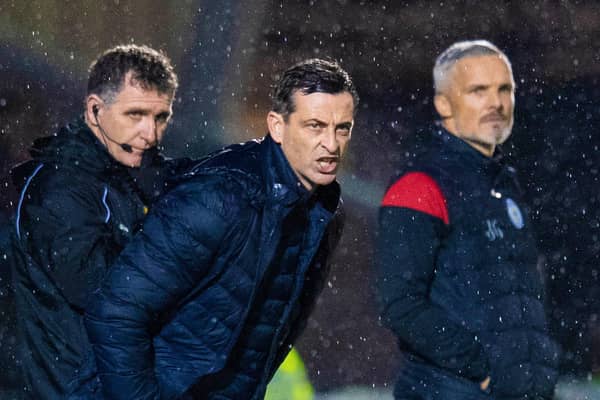 Hibs manger Jack Ross and St Mirren manager Jim Goodwin spoke the morning after the Leith club's failed bid for Buddies midfielder Jamie McGrath. Photo by Ross Parker / SNS Group