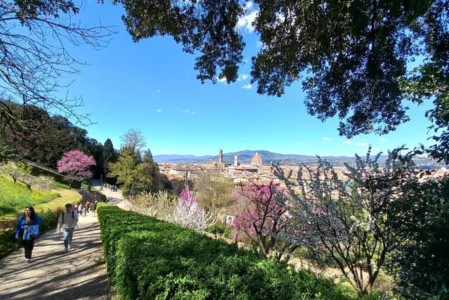 The view over Florence, Tuscany, from the Bardini Gardens. Pic: PA Photo/Katie Wright.