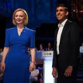 Liz Truss and Rishi Sunak take part in the BBC's 'The UK's Next Prime Minister: The Debate' in Victoria Hall in Stoke-on-Trent on July 25. Picture: JACOB KING/POOL/AFP via Getty Images