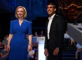 Liz Truss and Rishi Sunak take part in the BBC's 'The UK's Next Prime Minister: The Debate' in Victoria Hall in Stoke-on-Trent on July 25. Picture: JACOB KING/POOL/AFP via Getty Images
