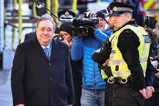 Former Scottish first minister Alex Salmond arrives at the High Court in Edinburgh (Photo by Jeff J Mitchell/Getty Images)