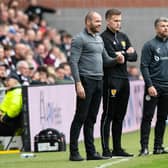 Hearts boss Robbie Neilson and St Mirren manager Stephen Robinson.  (Photo by Mark Scates / SNS Group)