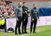 Hearts boss Robbie Neilson and St Mirren manager Stephen Robinson.  (Photo by Mark Scates / SNS Group)