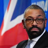 Home secretary James Cleverly in Rwanda. Picture: Ben Birchall - Pool/Getty Images