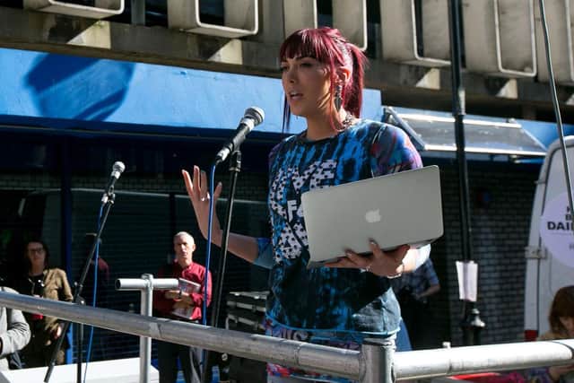 Paris Lees, a trans journalist and presenter wrote: “I don't expect people who aren't trans to every truly understand, but all I can tell you is that it's beyond depressing to live day in day out under the threat and memory of violence towards you while simultaneously being told that you are in fact the threat."  (Photo by Dan Dennison/Getty Images)