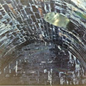 Inside the mysterious structure with an apparent ventilation shaft. Picture: Ullapool Museum
