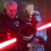 Sung Kang plays the Grand Inquisitor, leader of this band of Jedi Hunters. Photo: Disney+ via AP.
